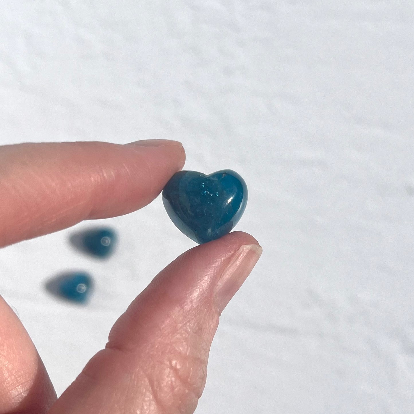 Blue Apatite Mini Hearts (AAA / Gem grade)
