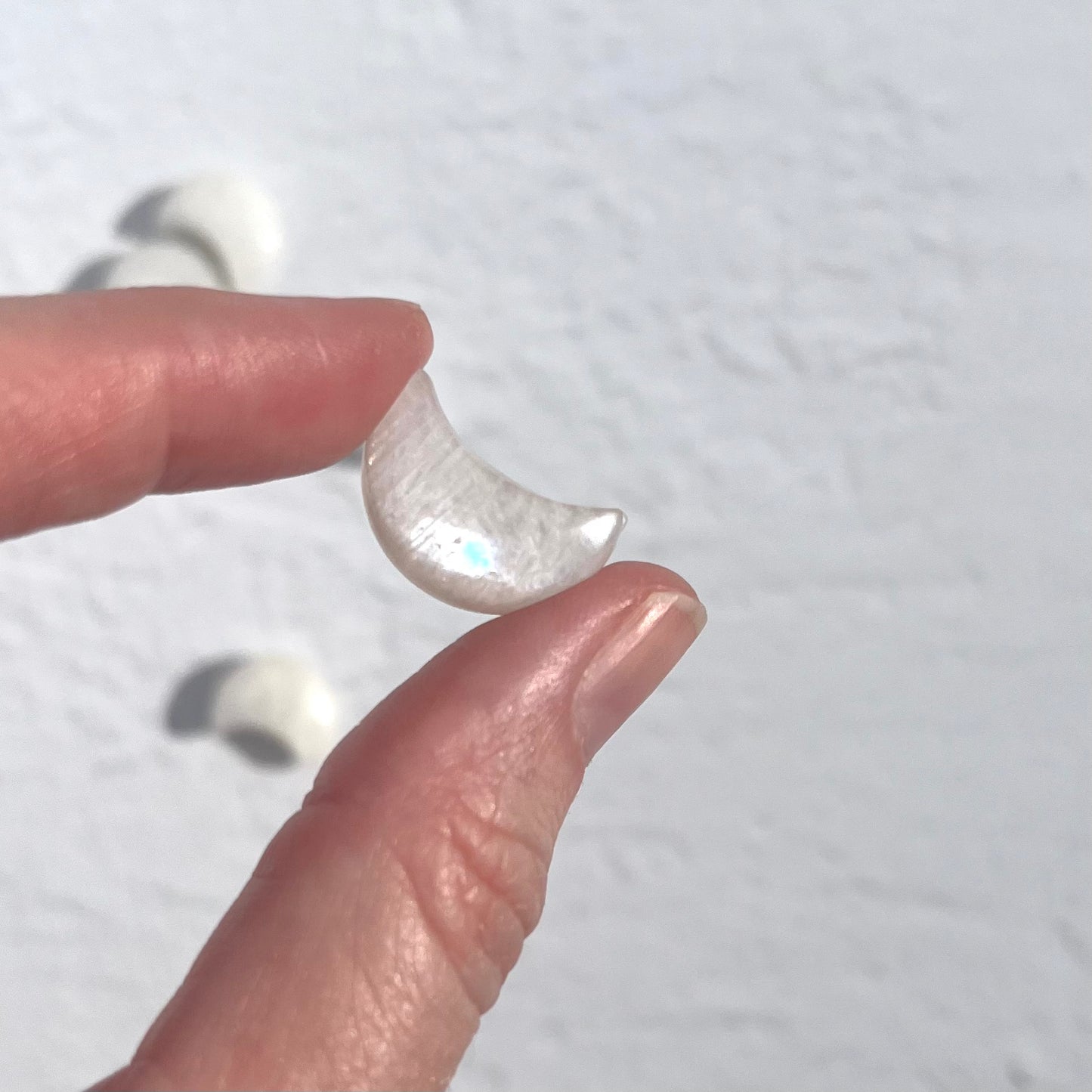 White Moonstone Mini Moon