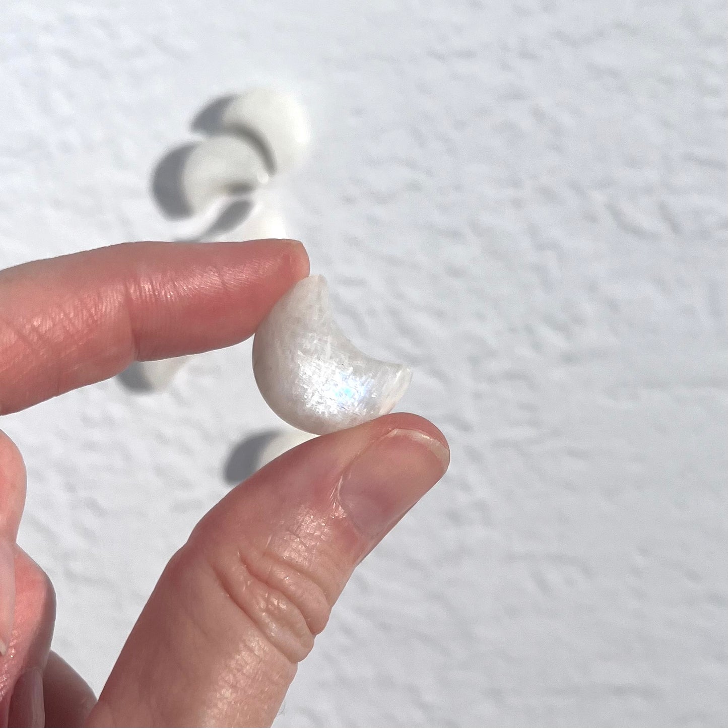 White Moonstone Mini Moon