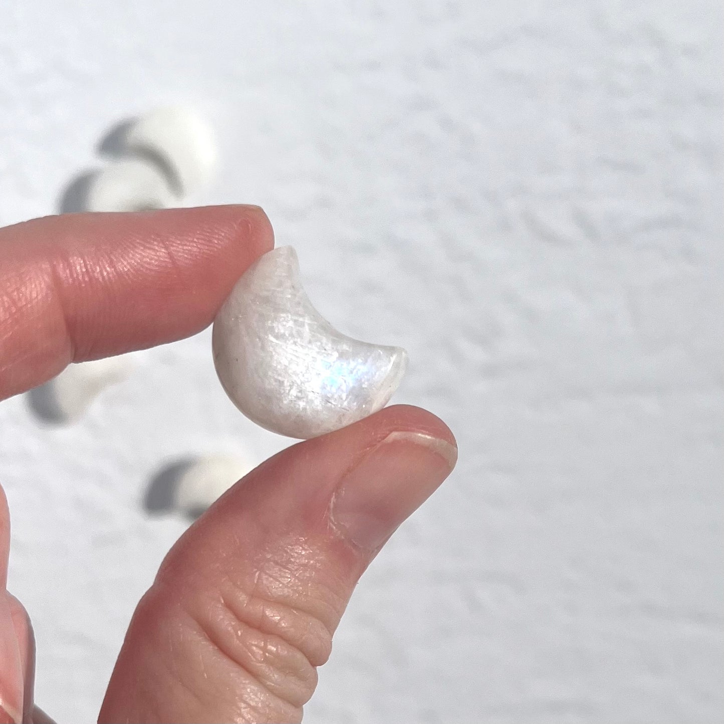 White Moonstone Mini Moon