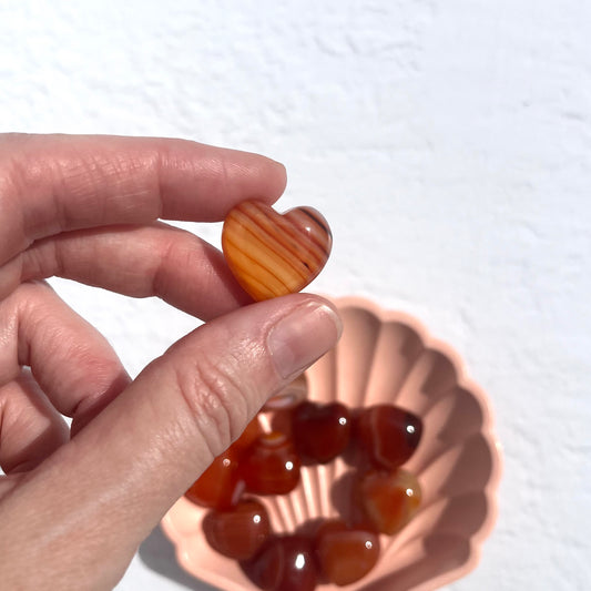 Carnelian Mini Puffy Heart
