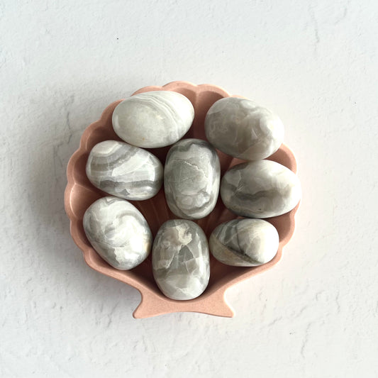 White Lace Agate Tumble