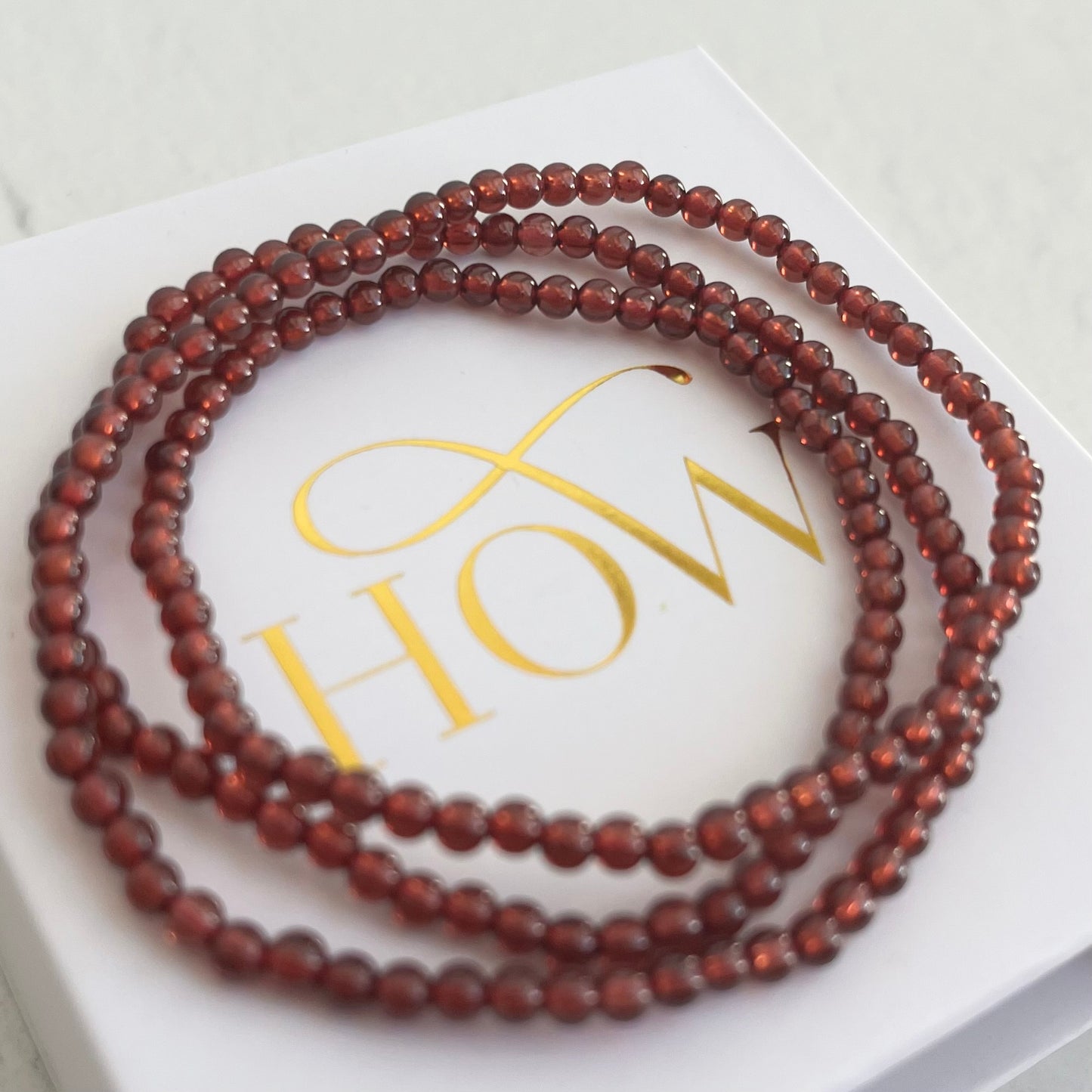 Crystal Wrap Around Strand - Garnet (high grade)