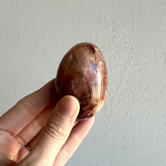 Fire Quartz Palm Stone #2 / 124g