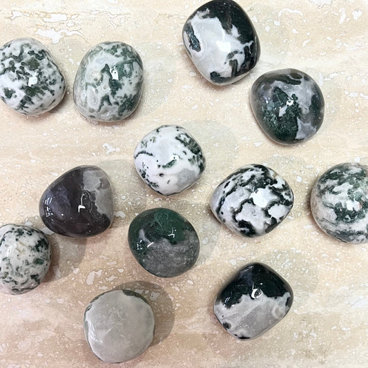 Moss Agate Tumble