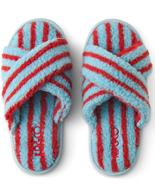 Hamilton Stripe Sherpa Adult Slippers