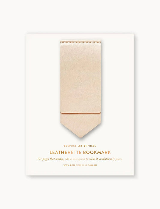 Leatherette Bookmark - Ivory