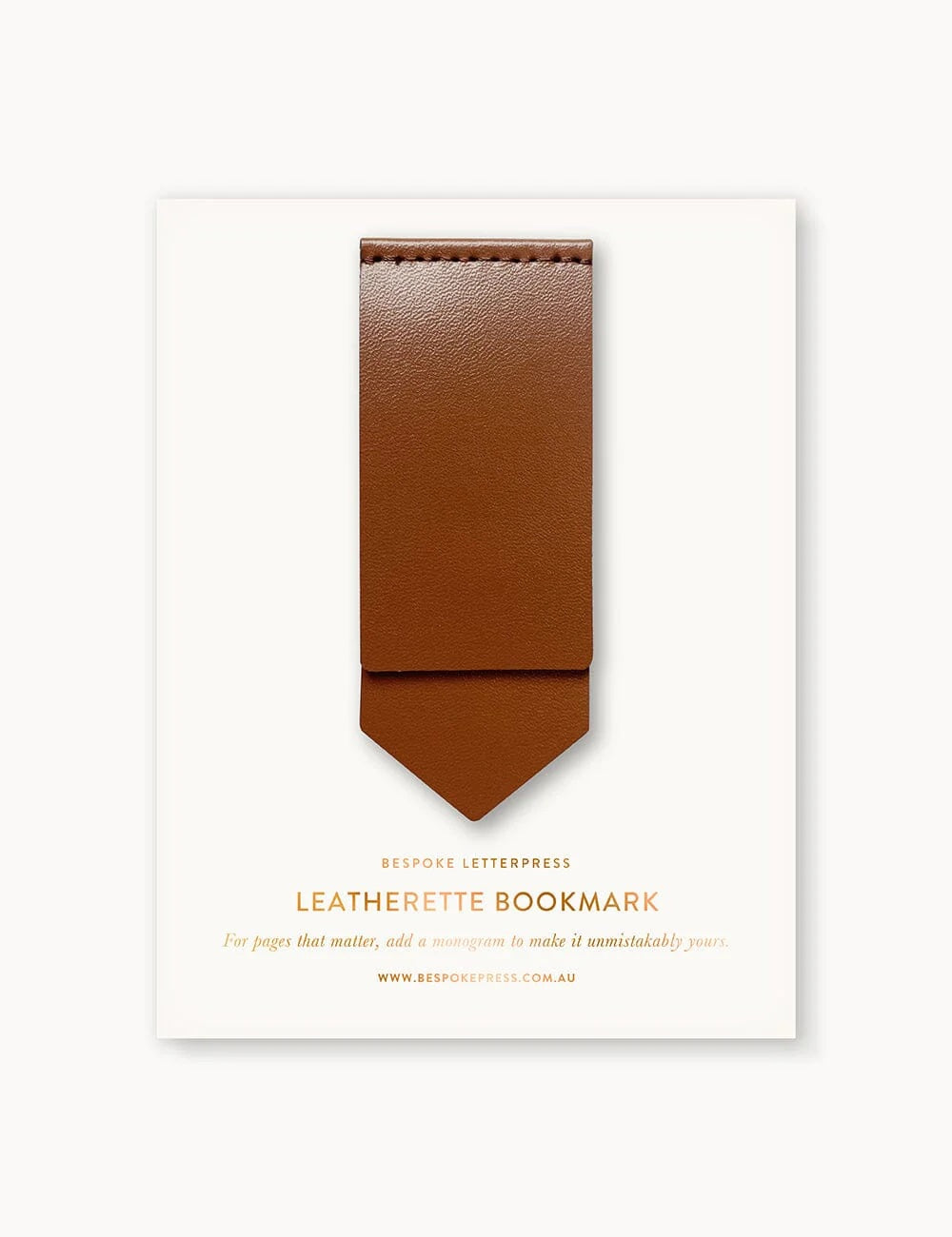 Leatherette Bookmark - Espresso
