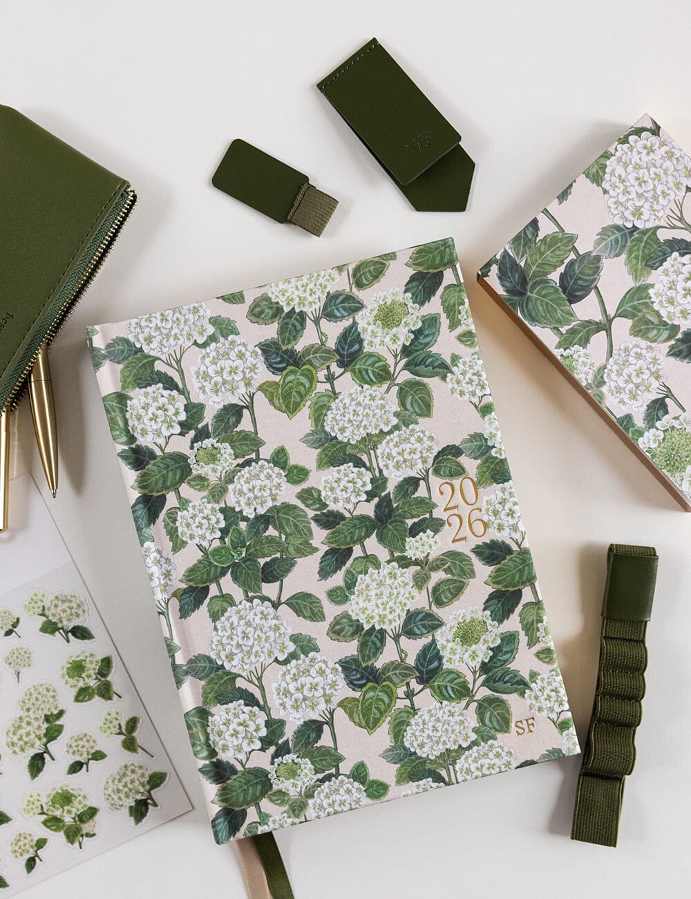 Leatherette Bookmark - Olive