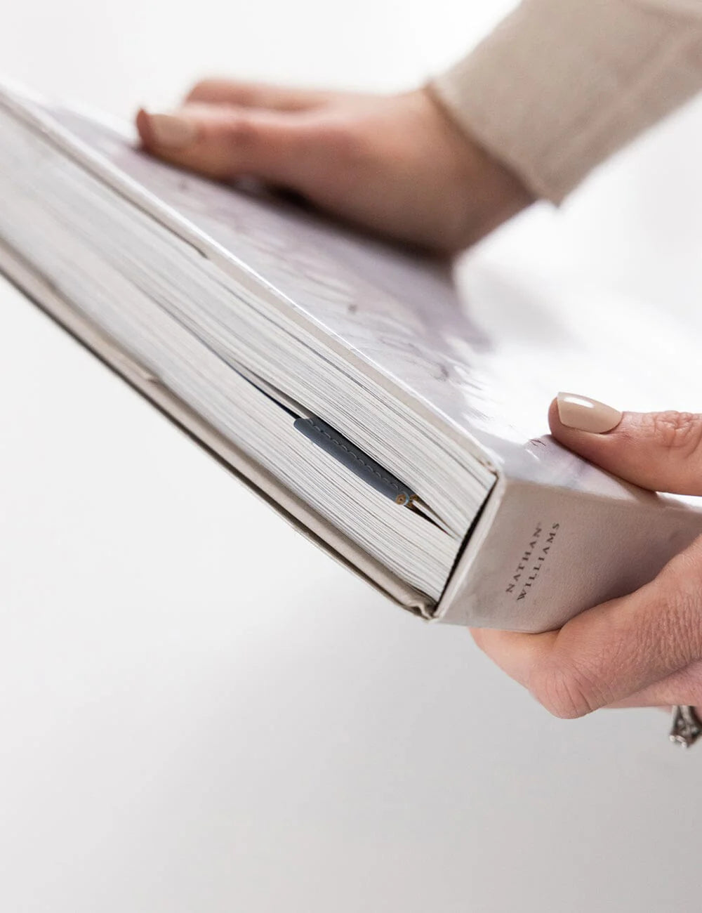 Leatherette Bookmark - Denim