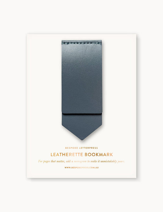 Leatherette Bookmark - Denim