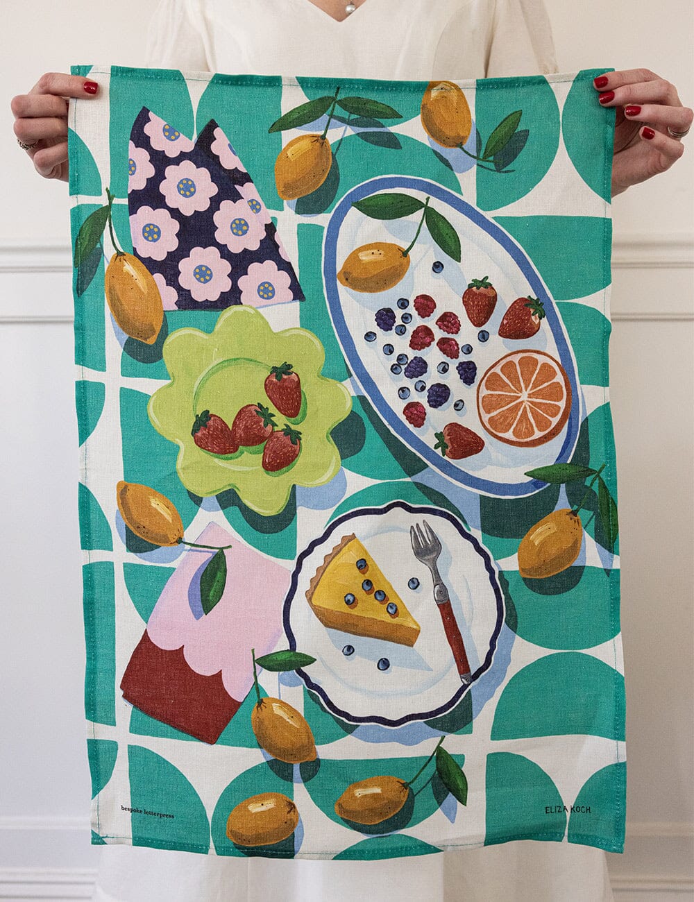 Lemon Tart  Tea Towel - Bespoke Press