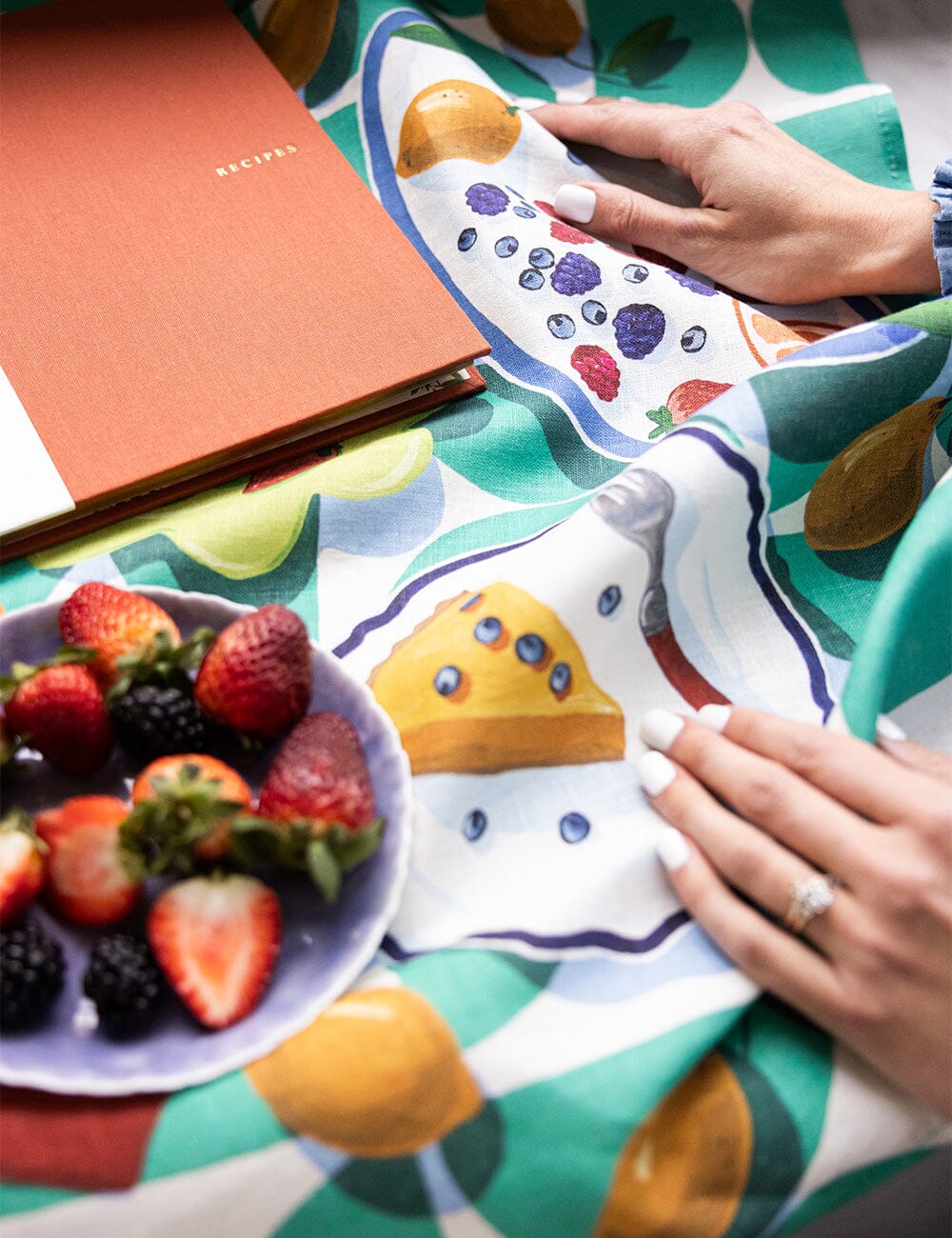 Lemon Tart  Tea Towel - Bespoke Press