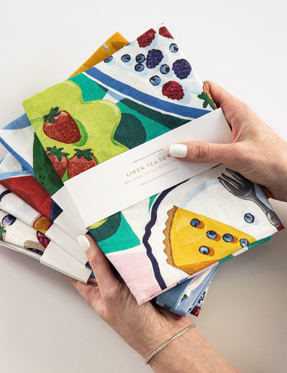 Lemon Tart  Tea Towel - Bespoke Press