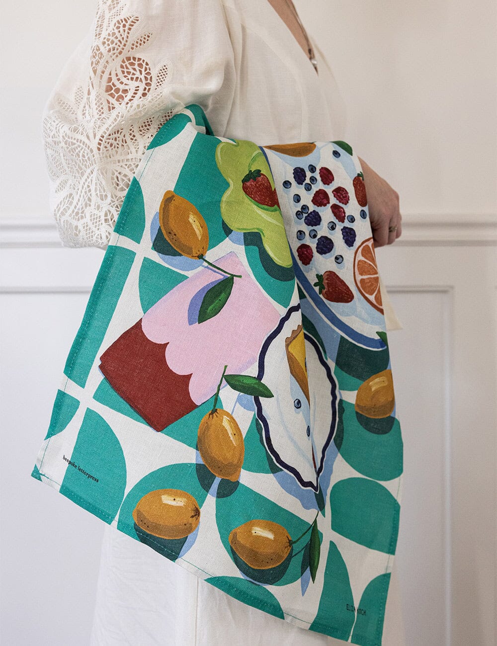 Lemon Tart  Tea Towel - Bespoke Press