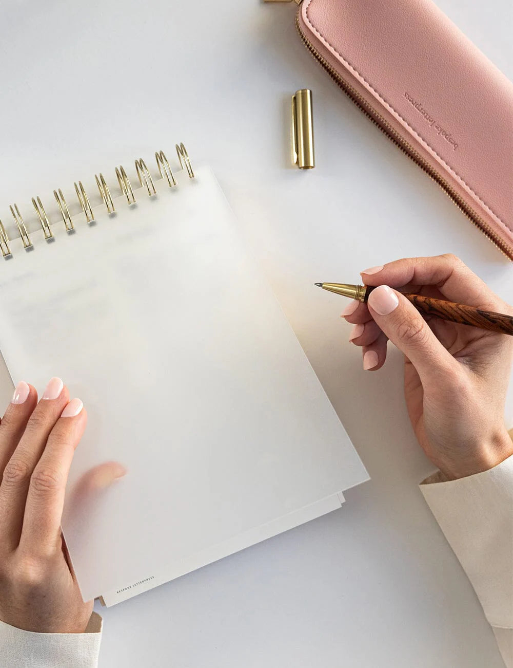 Pencil Case Slim - Tea Rose