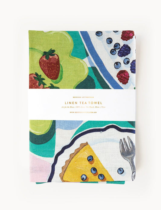 Lemon Tart  Tea Towel - Bespoke Press