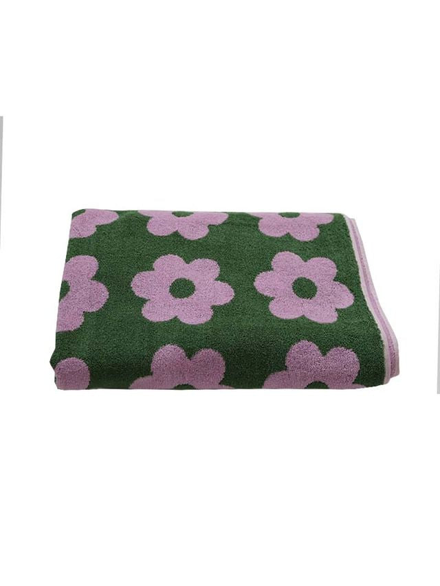Flowerbed Bath Towel