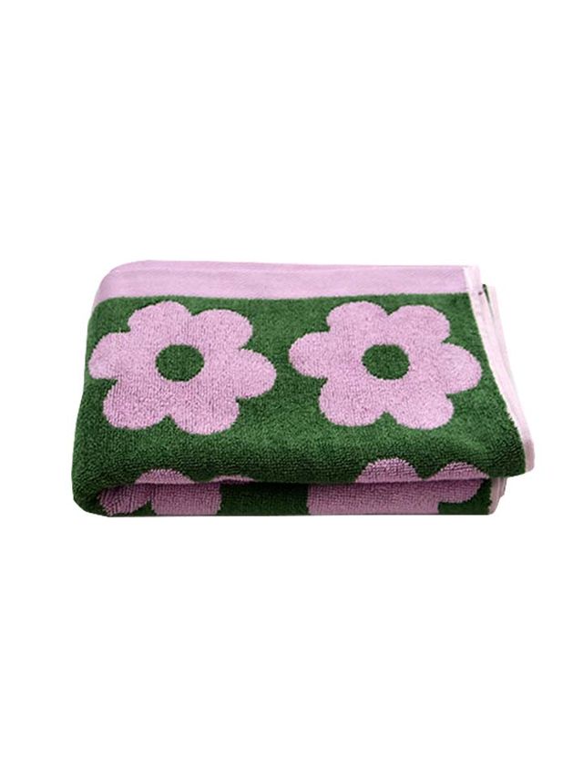 Flowerbed Bath Towel