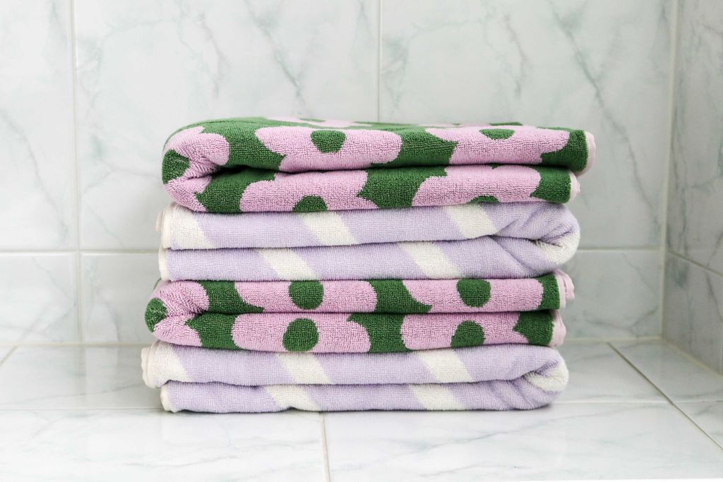 Flowerbed Bath Towel