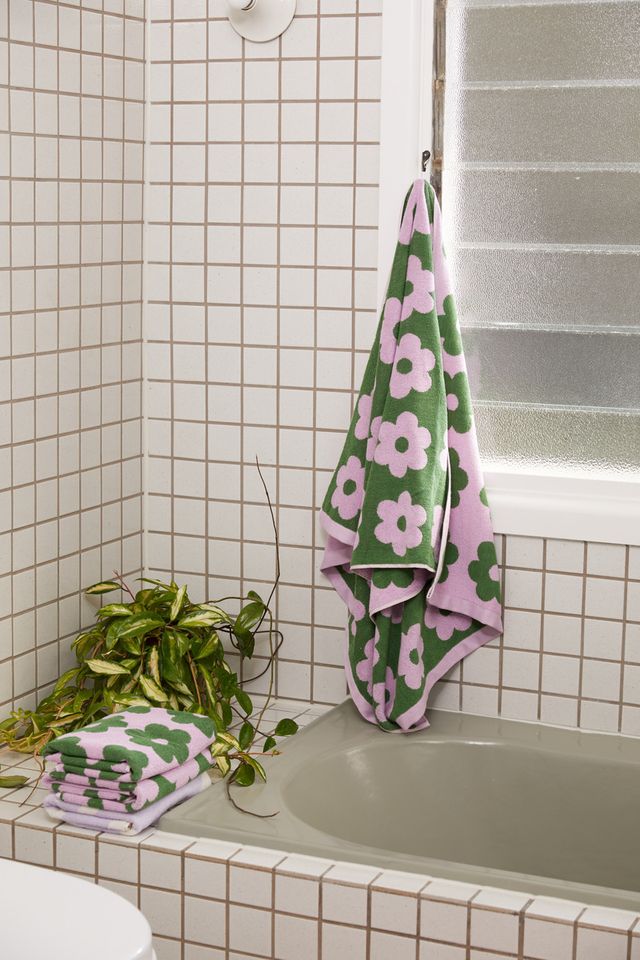 Flowerbed Bath Towel