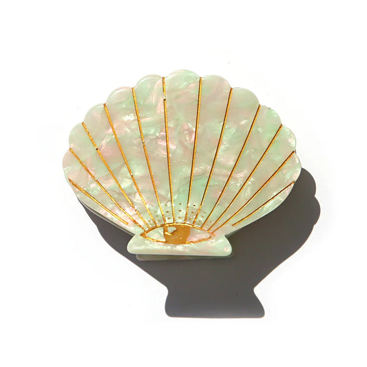 Iridescent Shell Hair Clip (small)