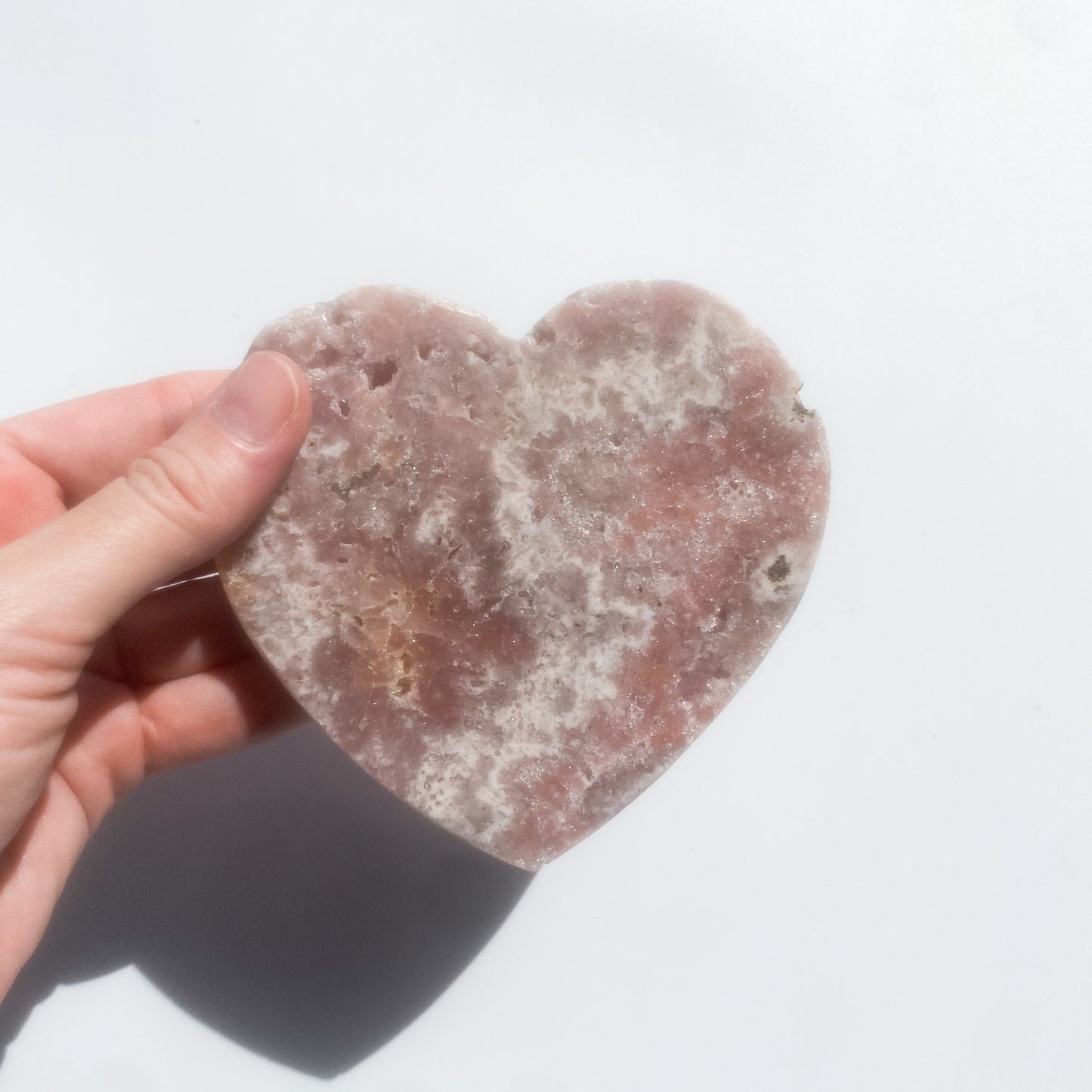 Pink Amethyst Heart with Quartz / 266g