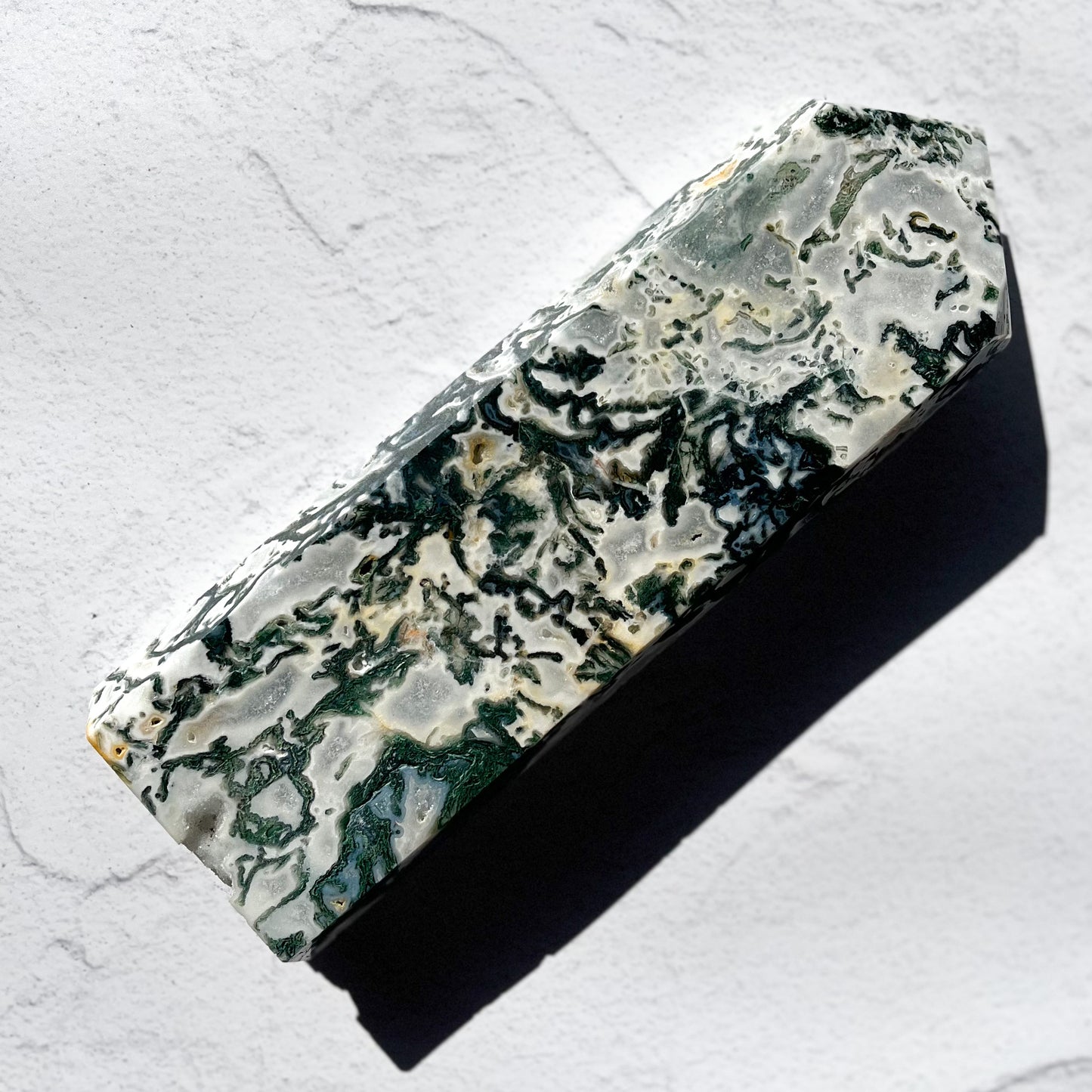 Moss Agate Tower / 2.061kg