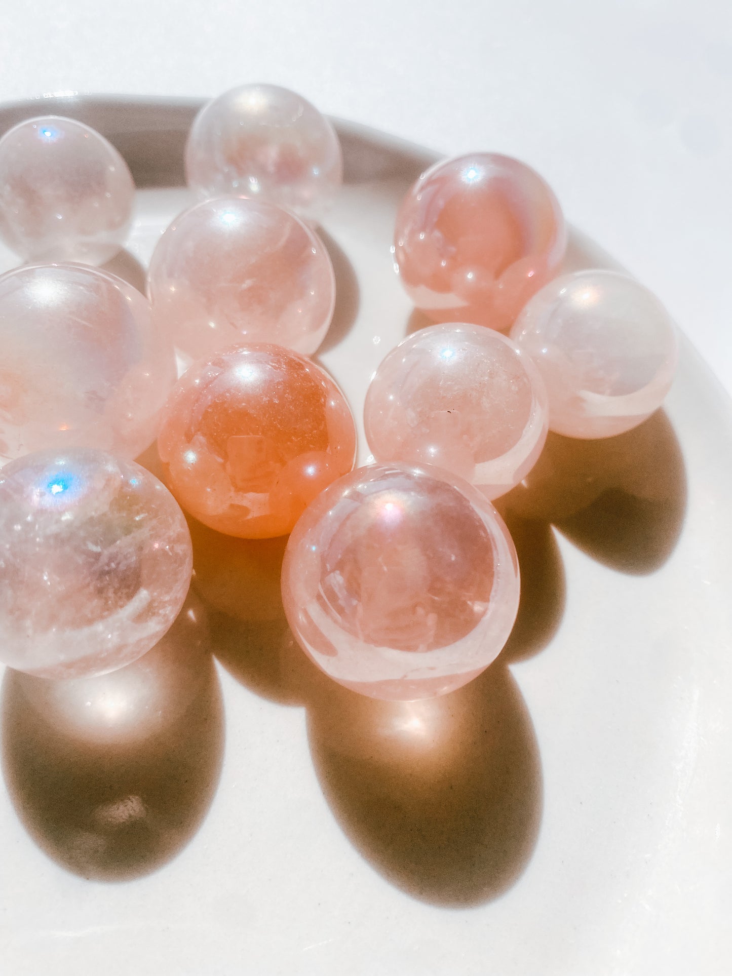 Angel Aura Rose Quartz Mini Spheres