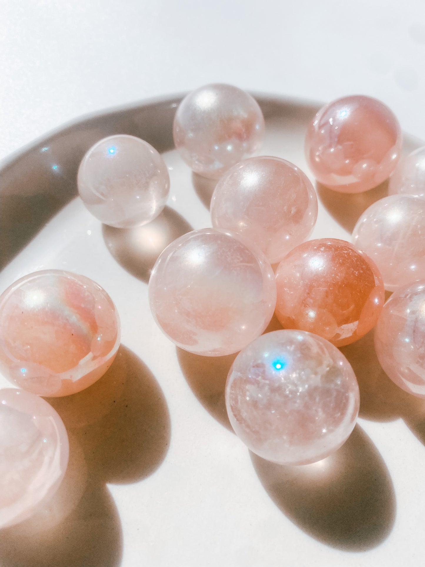 Angel Aura Rose Quartz Mini Spheres