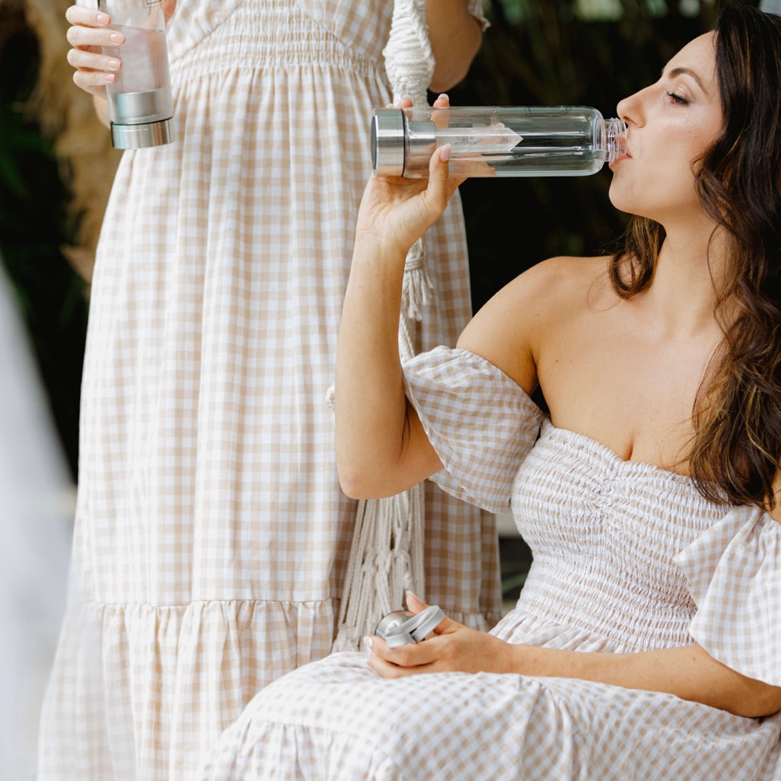 Crystal Activated Drink Bottle - Clear Quartz