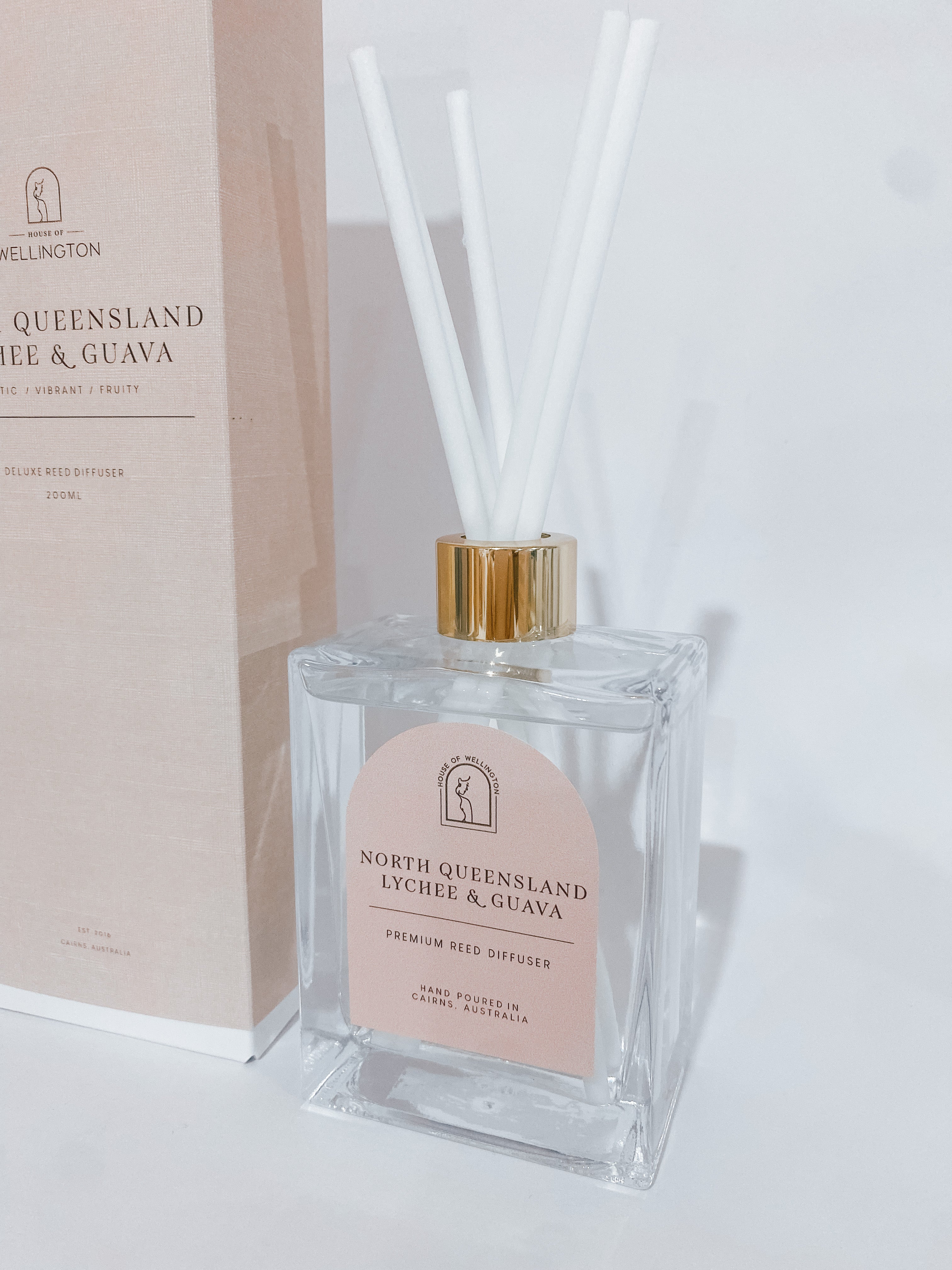 Lychee Reed Diffuser North Queensland Lychee & Guava Premium Reed Diffuser – House of Wellington