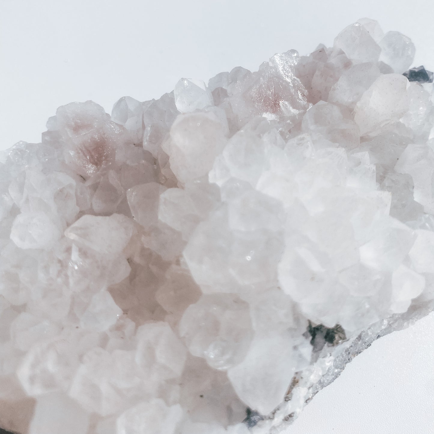 Clear Quartz Specimen Cluster with Pyrite Inclusions & Amethyst pockets / 776g
