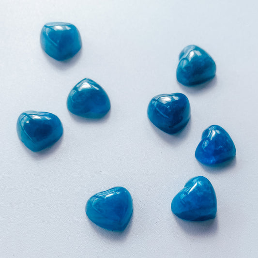Blue Apatite Mini Hearts (AAA / Gem grade)