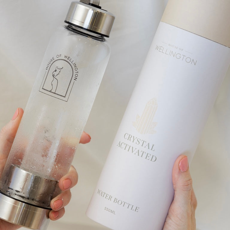 Crystal Activated Drink Bottle - Clear Quartz
