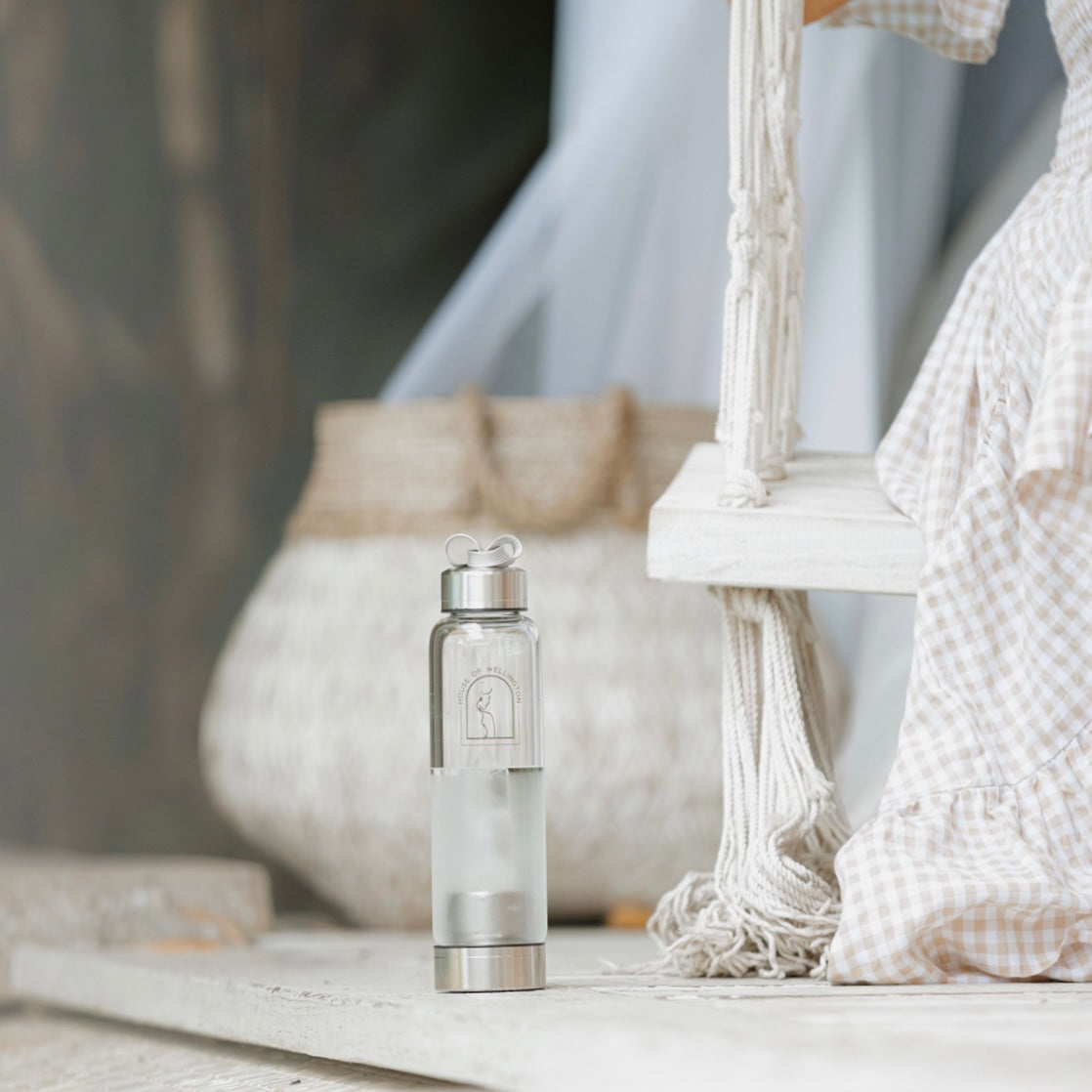 Crystal Activated Drink Bottle - Clear Quartz