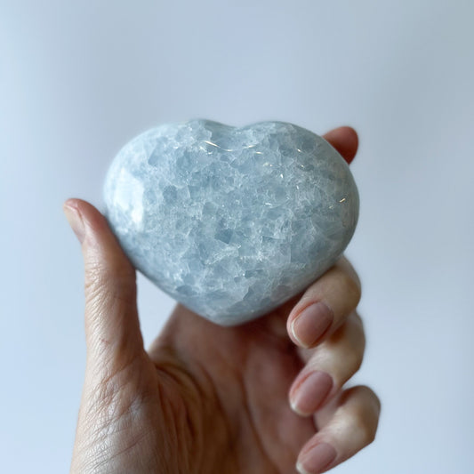 Blue Calcite Heart / 243g