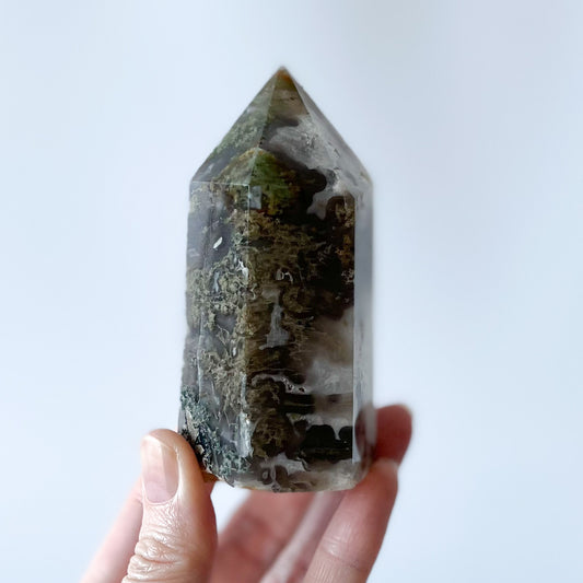Moss Agate Tower 252g