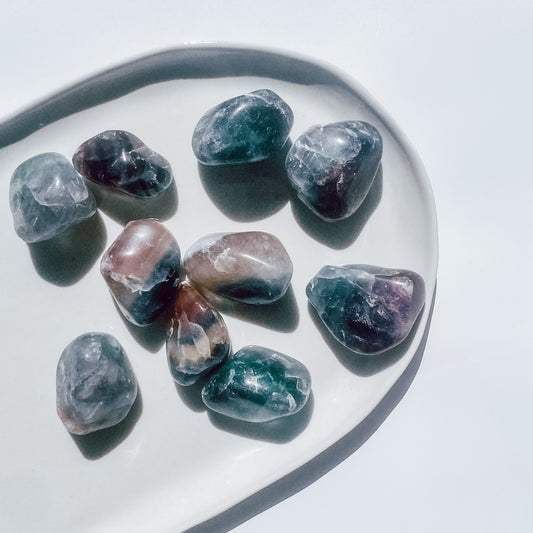 Rainbow Fluorite Tumbles