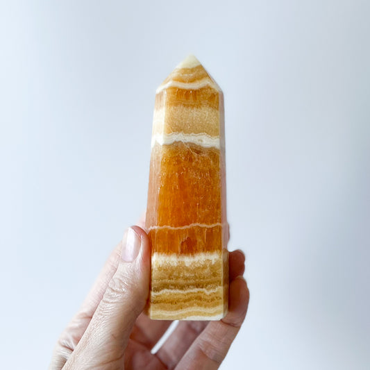 Orange Calcite Tower / 233g