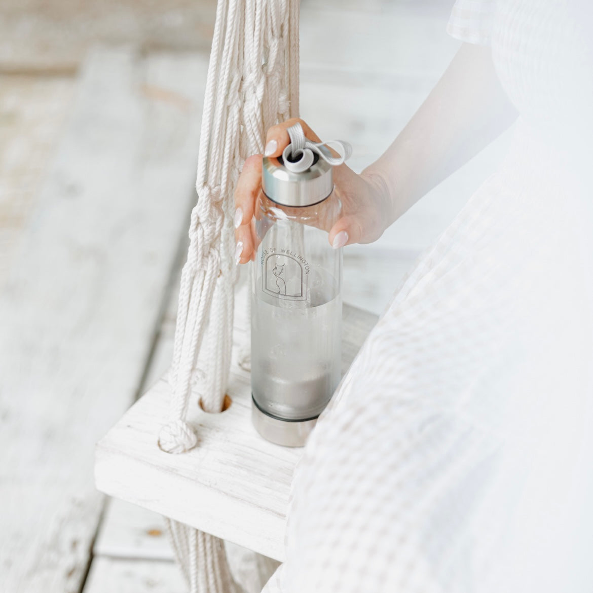 Crystal Activated Drink Bottle - Clear Quartz