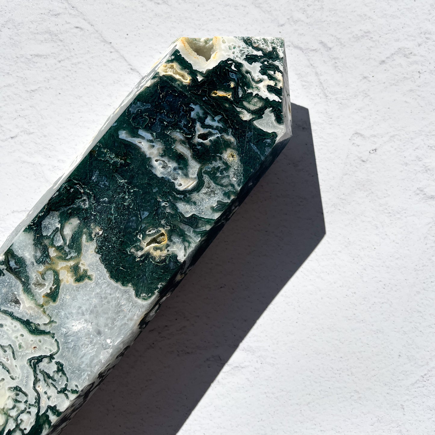 Moss Agate Tower / 2.374kg